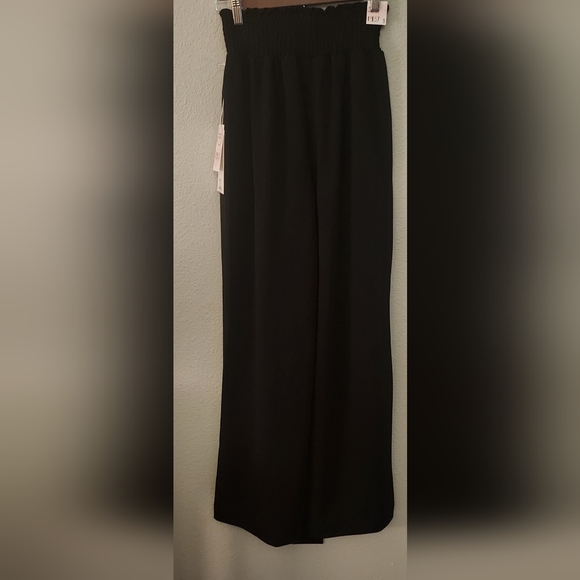 BBJ Black High Rise Wide Leg Soft Knit Crepe with 4-Way Stretch Size S - Picture 3 of 9